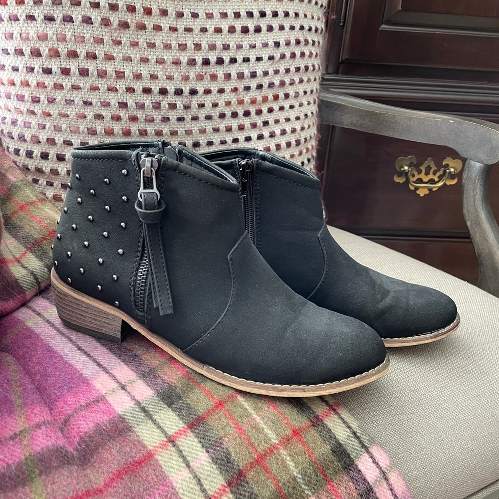 Black Studded Ankle Booties